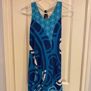 Title Nine Women's Athletic Dress Multi Color Print Pink Built in Bra Small